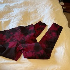 Lululemon tie dye Wunder Under leggings